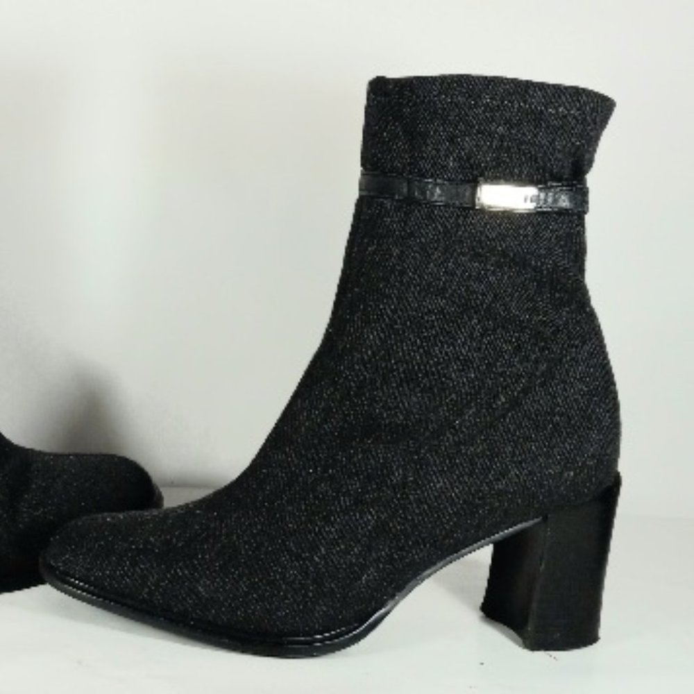 Agnes  Boots Buckle Style Mid Calf Pull On Smoke Gray  Women's Size 6